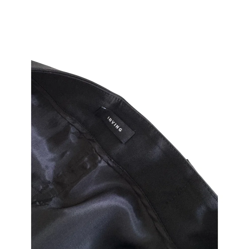 Lafayette 148 Irving Pants 14 Black Stretch Wool Slim Ankle Trousers NWT